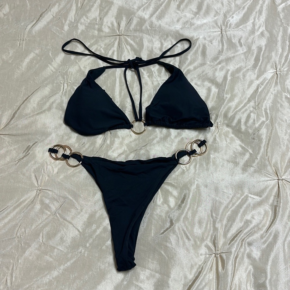 Dynamite Black Strappy Bikini